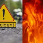 आगरा-लखनऊ एक्सप्रेसवे पर भीषण हादसा, टैंकर से टकराई बस, ड्राइवर और कंडक्टर की जलकर मौत, 15 से 20 लोग घायल